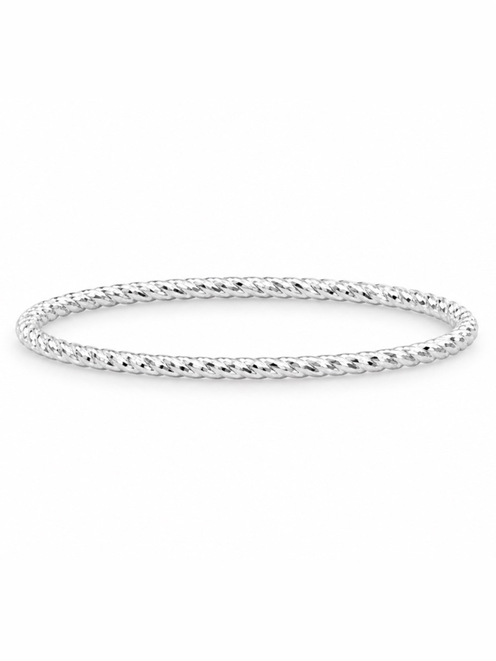Silver Diamond Cut Sparkle Band